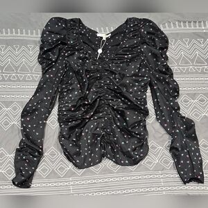 WAYF Topanga Ruched Longsleeve Top Size Small